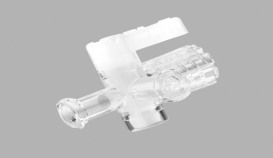 Plastic Three-Way Stopcock with Two-Female-to-One-Male Luer Lock